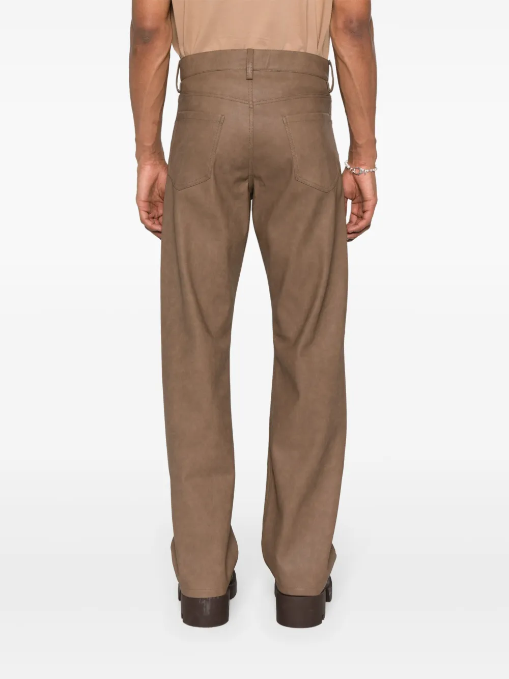 MISBHV Broek van imitatieleer Bruin