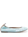 Lanvin patent leather ballerina shoes - Blue