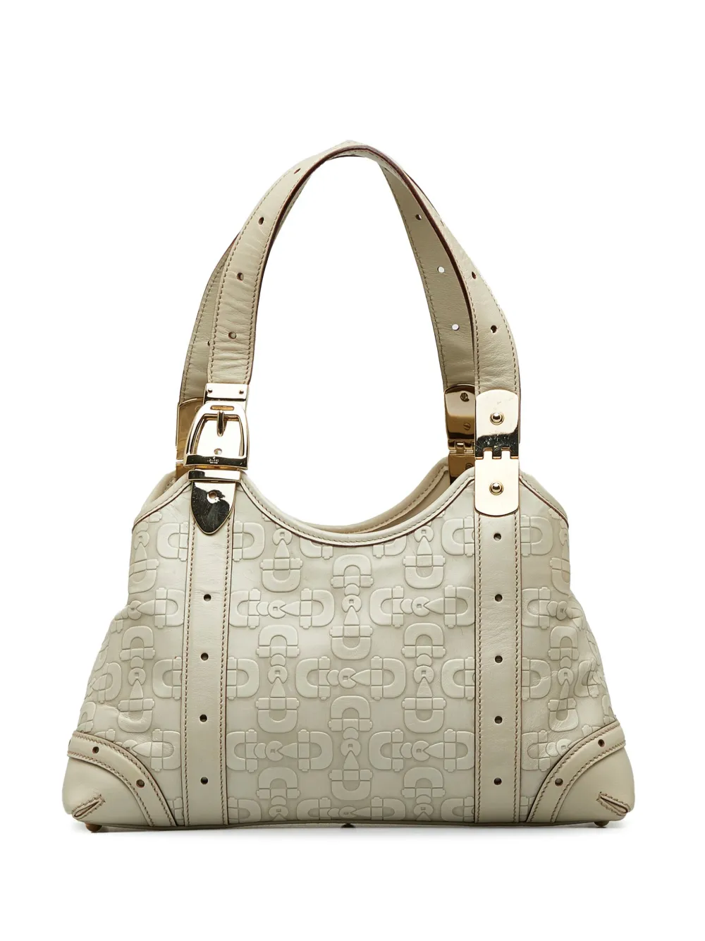 Gucci PreOwned 20002015 Horsebit Embossed Leather Handbag Farfetch