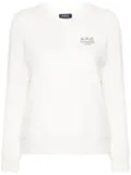 A.P.C. Craie embroidered-logo sweatshirt - White