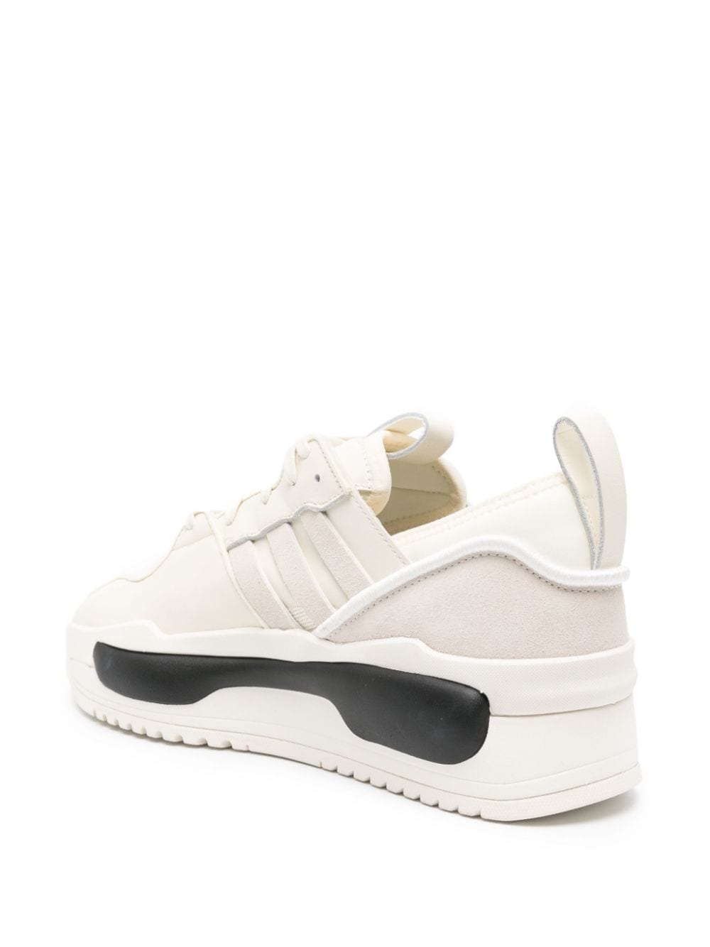 Shop Y-3 Rivalry Leather Sneakers In White