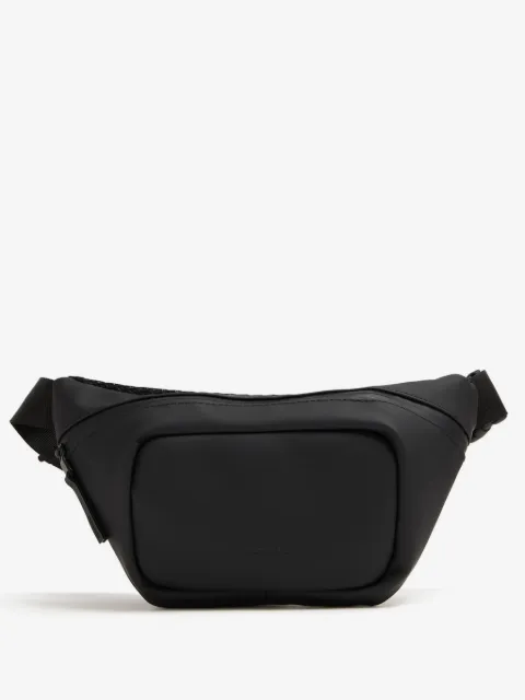 Rains cangurera impermeable con logo en relieve
