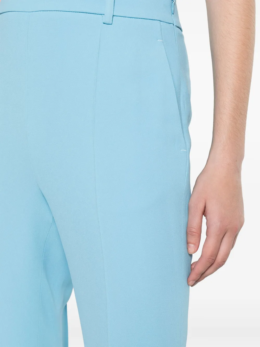 Shop Ermanno Scervino High-waist Tailored Palazzo Trousers In Blue