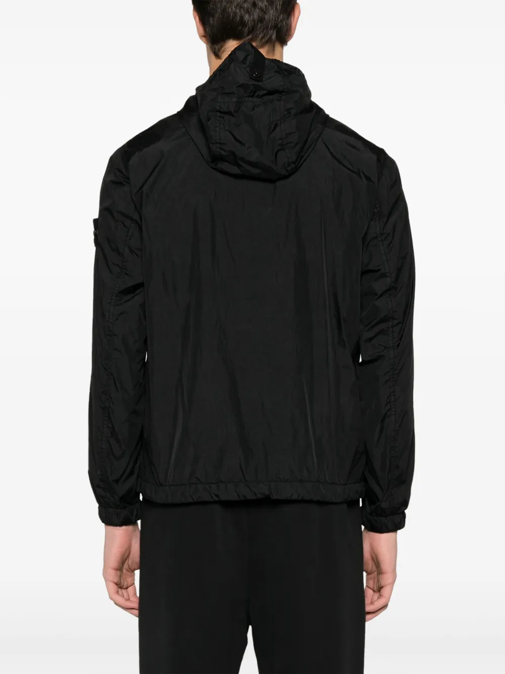 Shop Stone Island Compass-badge Lightweight Jacket In Black