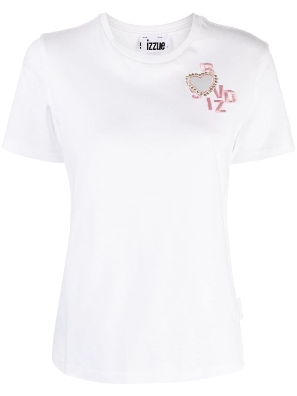 Izzue Katoenen T-shirt met geborduurd logo Wit