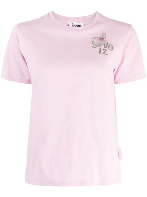 izzue logo-embroidered cotton T-shirt 
