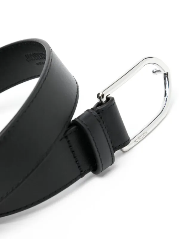 Jacquemus logo-engraved Leather Belt | Black | FARFETCH BH
