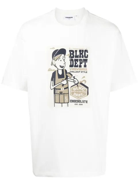 CHOCOOLATE graphic-print cotton T-shirt
