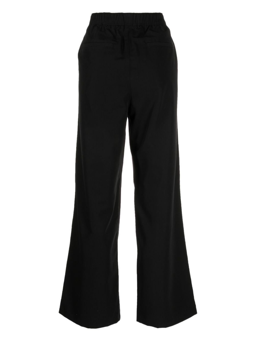 Shop Izzue High-rise Wide-leg Trousers In Black