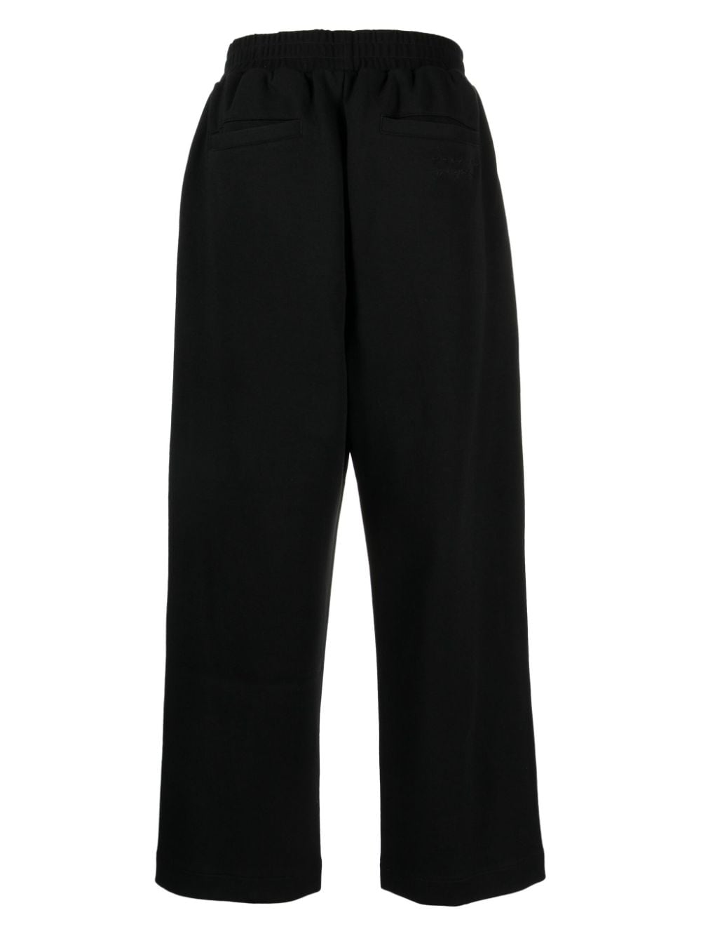 Shop Izzue Elasticated-waist Cropped Trousers In Black