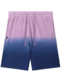 izzue gradient-effect cotton track shorts - Blue