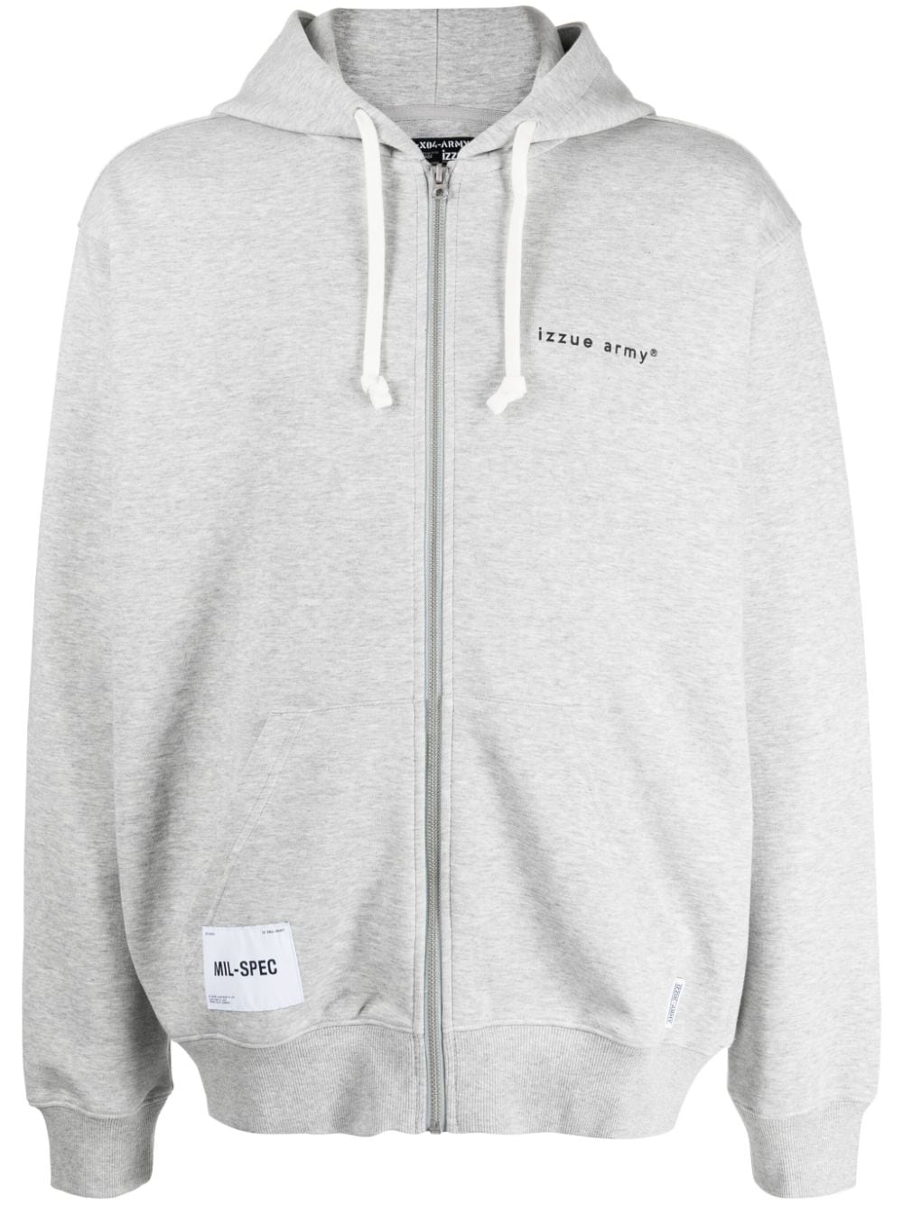 Izzue Logo-print Cotton-blend Jacket In Grey