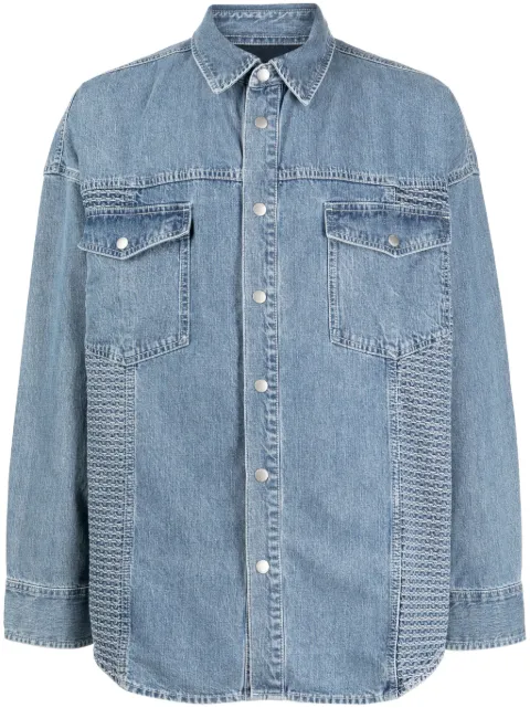FIVE CM camisa de mezclilla con paneles