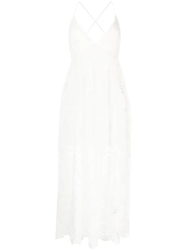 【Zimmermann】Lexi 刺繍入りスカラップエッジ スリップ ドレス ZIMMERMANN Lexi Embroidered Slip Dress | White | FARFETCH AZ