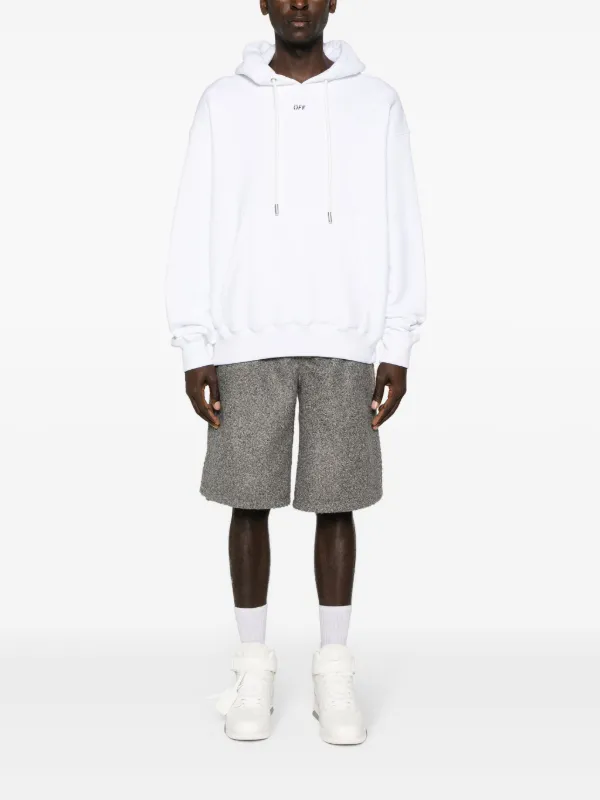 Off-White logo-print Cotton Sweatshirt | White | FARFETCH
