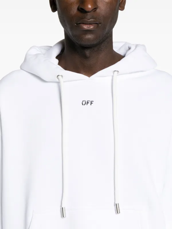Off-White logo-print Cotton Sweatshirt | White | FARFETCH PT