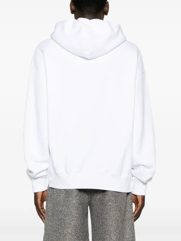 Off-White logo-print Cotton Sweatshirt | White | FARFETCH