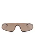 Gucci Eyewear Square-G-motif shield-frame sunglasses - Gold