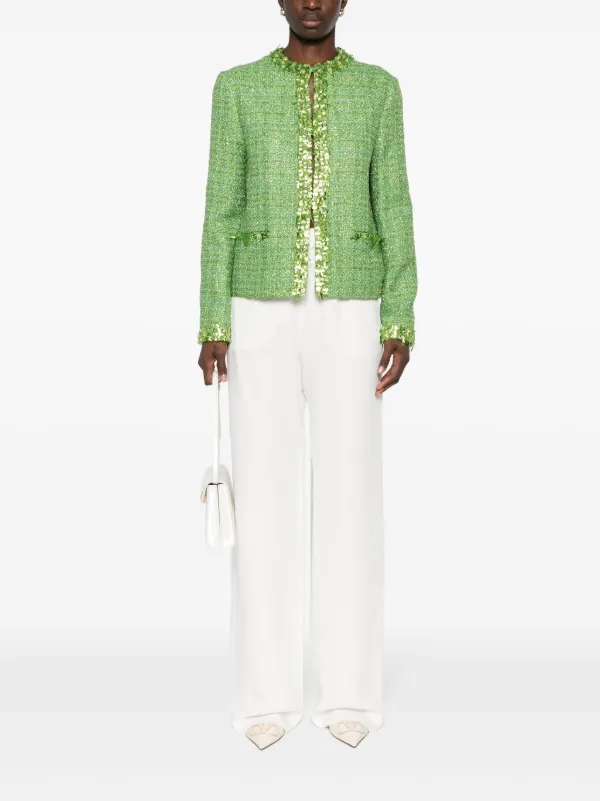 【当店一番人気】 Valentino JP FARFETCH | ホワイト | ワイドパンツ シルク Garavani パンツ