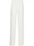 Valentino Garavani wide-leg cady-texture silk trousers - White