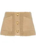 Prada button-up shearling miniskirt - Brown
