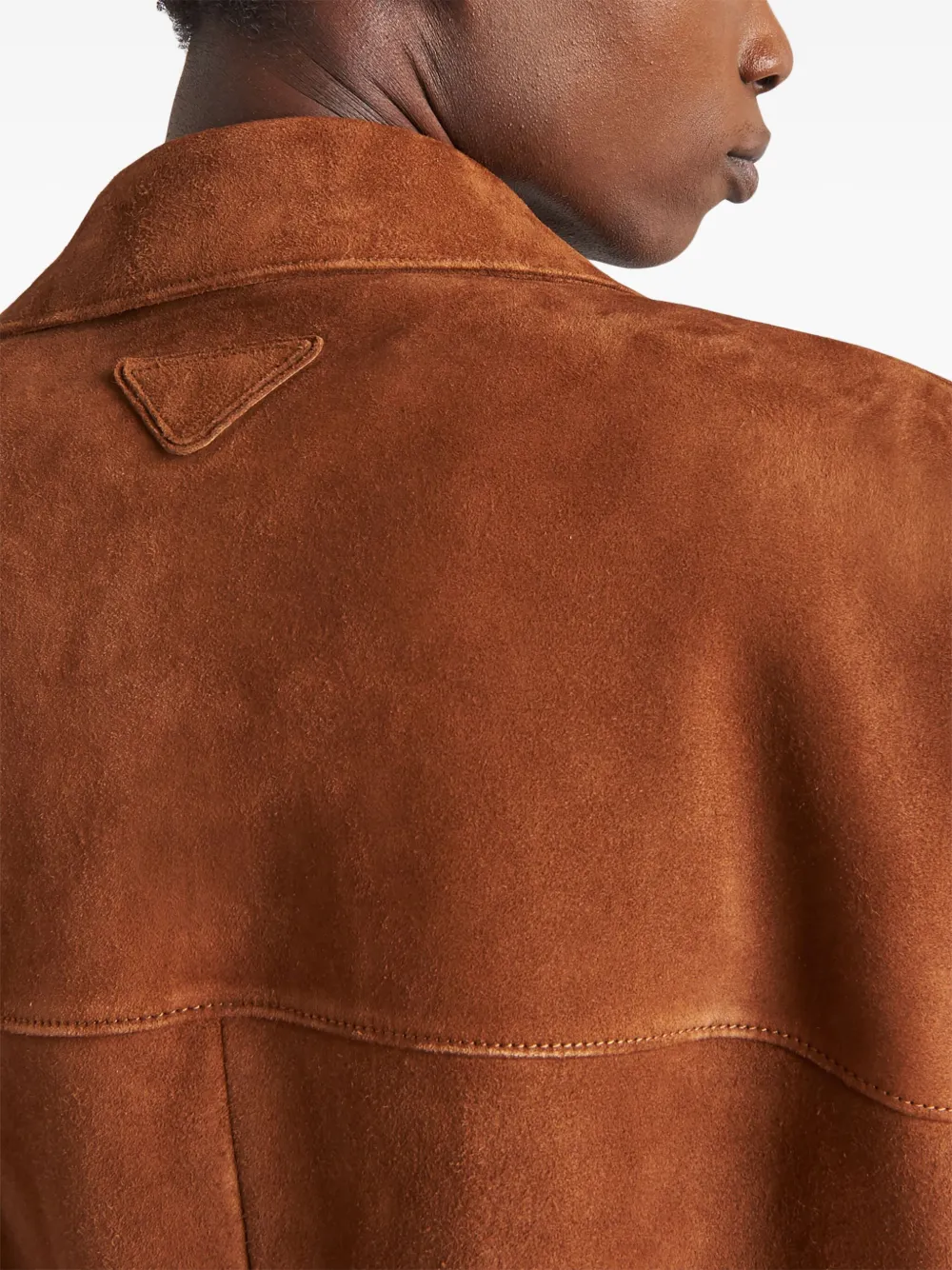 Prada スエード シングルコート | ブラウン | FARFETCH JP