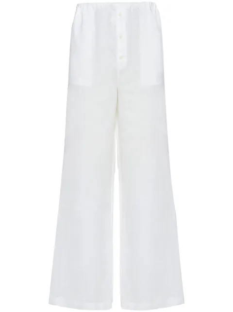 Prada Leinenhose mit weitem Bein