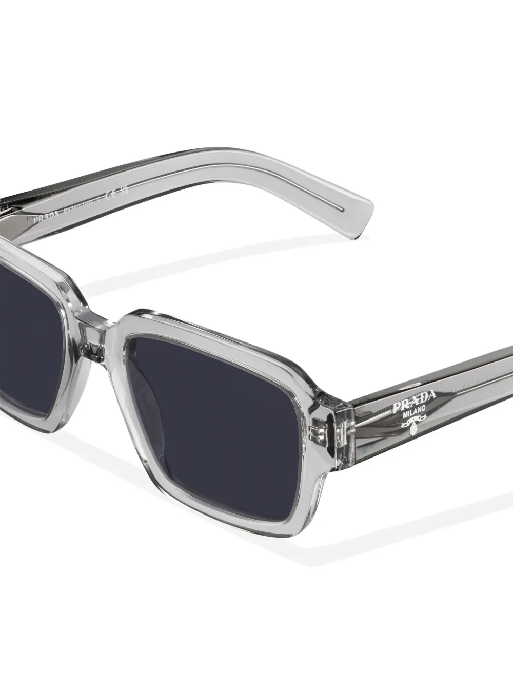 Prada Eyewear Zonnebril met rechthoekig montuur Grijs