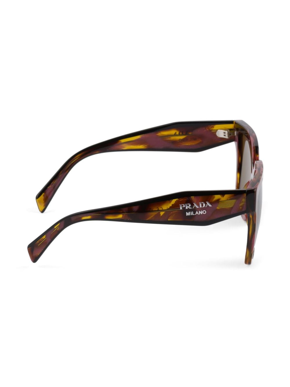 Shop Prada Tortoiseshell-effect Square-frame Sunglasses In Brown