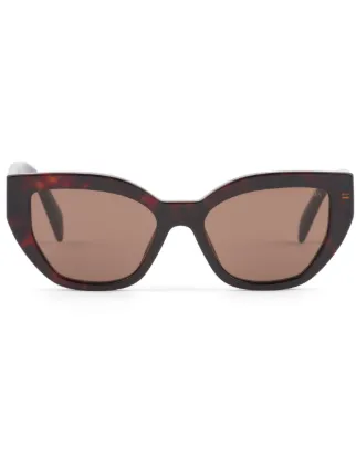 PRADA ブラウンキャットアイサングラス Prada Eyewear キャットアイ サングラス | ブラウン | FARFETCH JP
