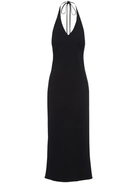 Prada halterneck sablé midi dress