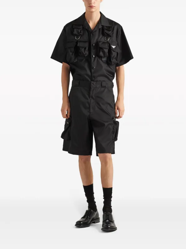 Prada Re-Nylon Bermuda Shorts | Black | FARFETCH PL