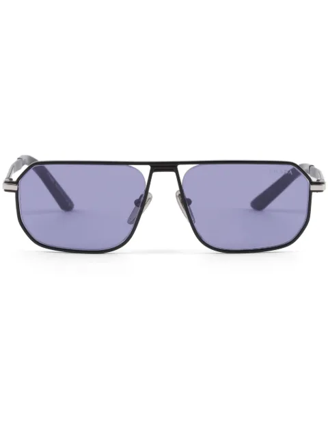 Prada Eyewear logo-plaque rectangle-frame sunglasses