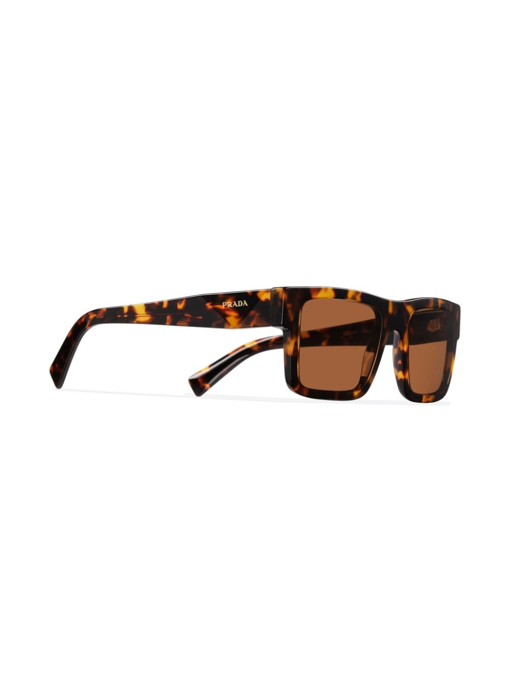 Shop Prada Square-frame Tortoiseshell-effect Sunglasses In Brown