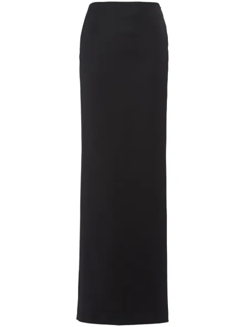 Prada virgin-wool satin maxi skirt