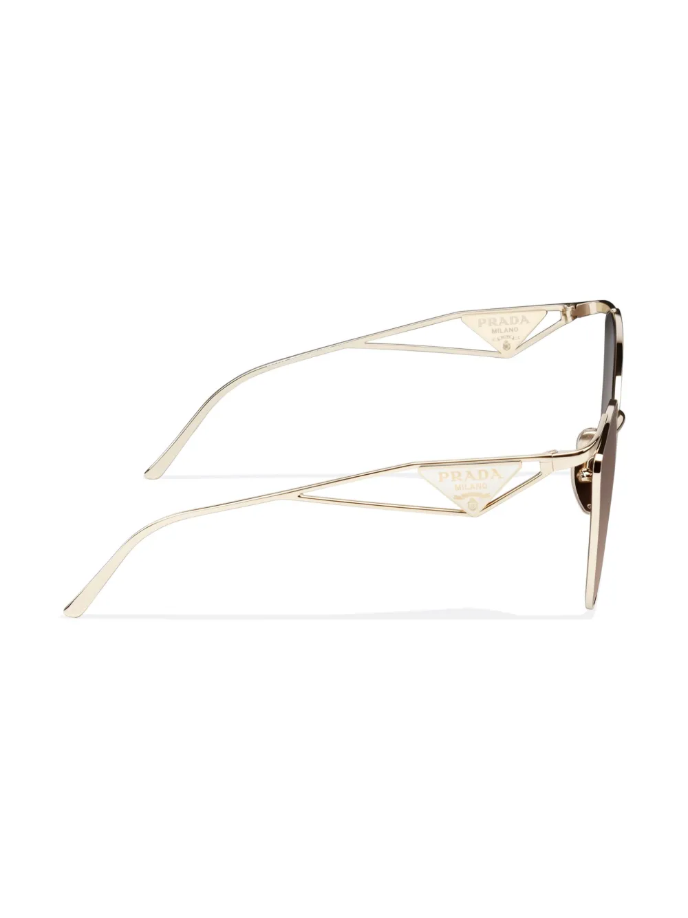 Prada Eyewear Zonnebril met cat-eye montuur Beige