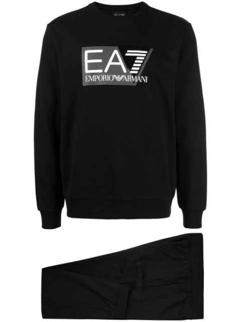 Ea7 Emporio Armani 로고 프린트 스웨트셔츠