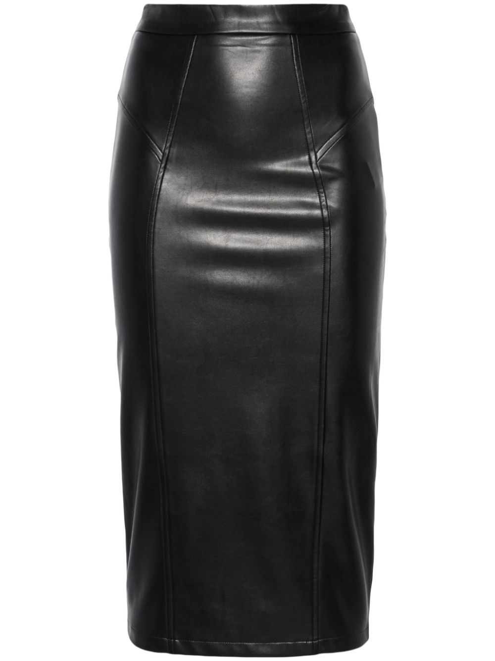 Shape faux-leather pencil skirt