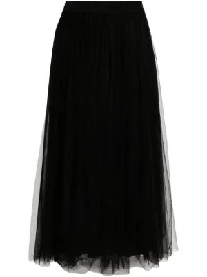 FABIANA FILIPPIブラックチュールスカート♡40 Fabiana Filippi プリーツ スカート | ブラック | FARFETCH JP