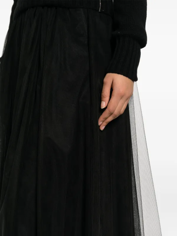 ファビアナフィリッピ　黒 チュール フレアスカート aoi公式オンラインストア(aoi ONLINE STORE)