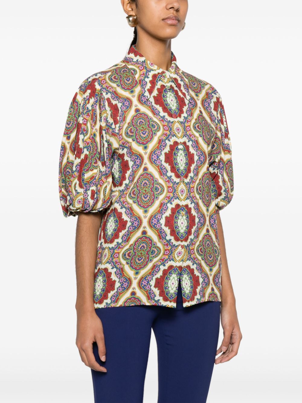 Affordable ETRO graphic-print cady blouse Women