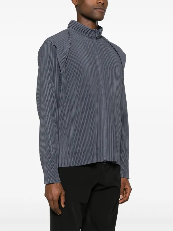 Homme Plissé Issey Miyake Pleated zip-up Shirt Jacket - Farfetch