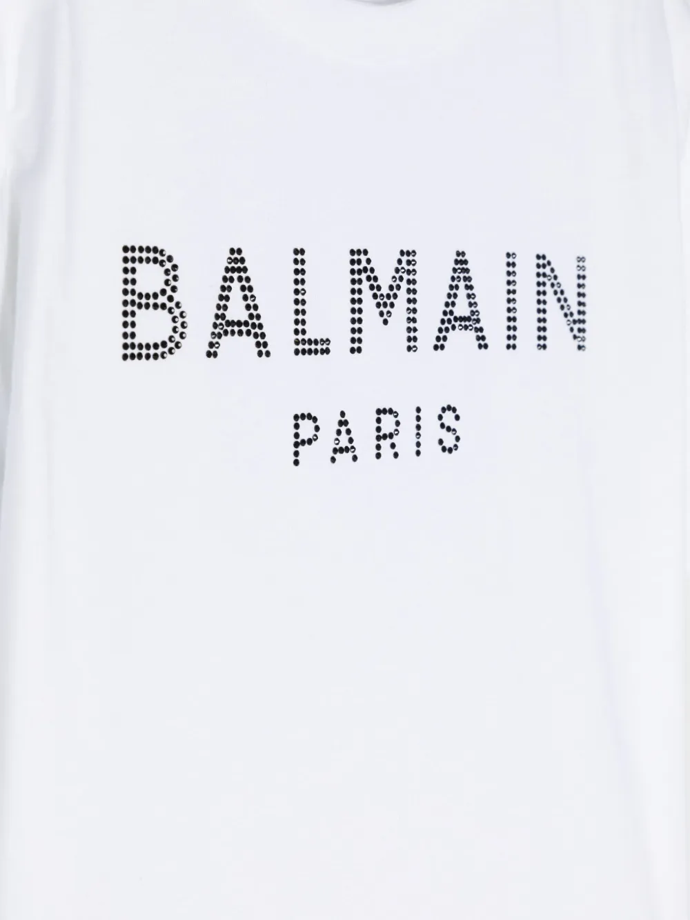 Shop Balmain Logo-embellished Cotton T-shirt In Weiss