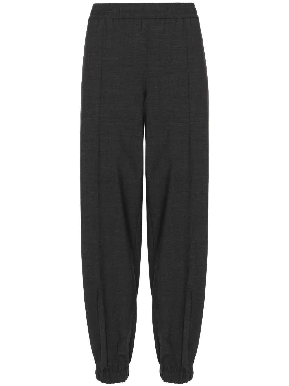 Fabiana Filippi Exposed-seam Tapered-leg Trousers In Grey