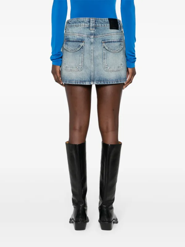 Off-White Denim Cargo Mini Skirt | Blue | FARFETCH