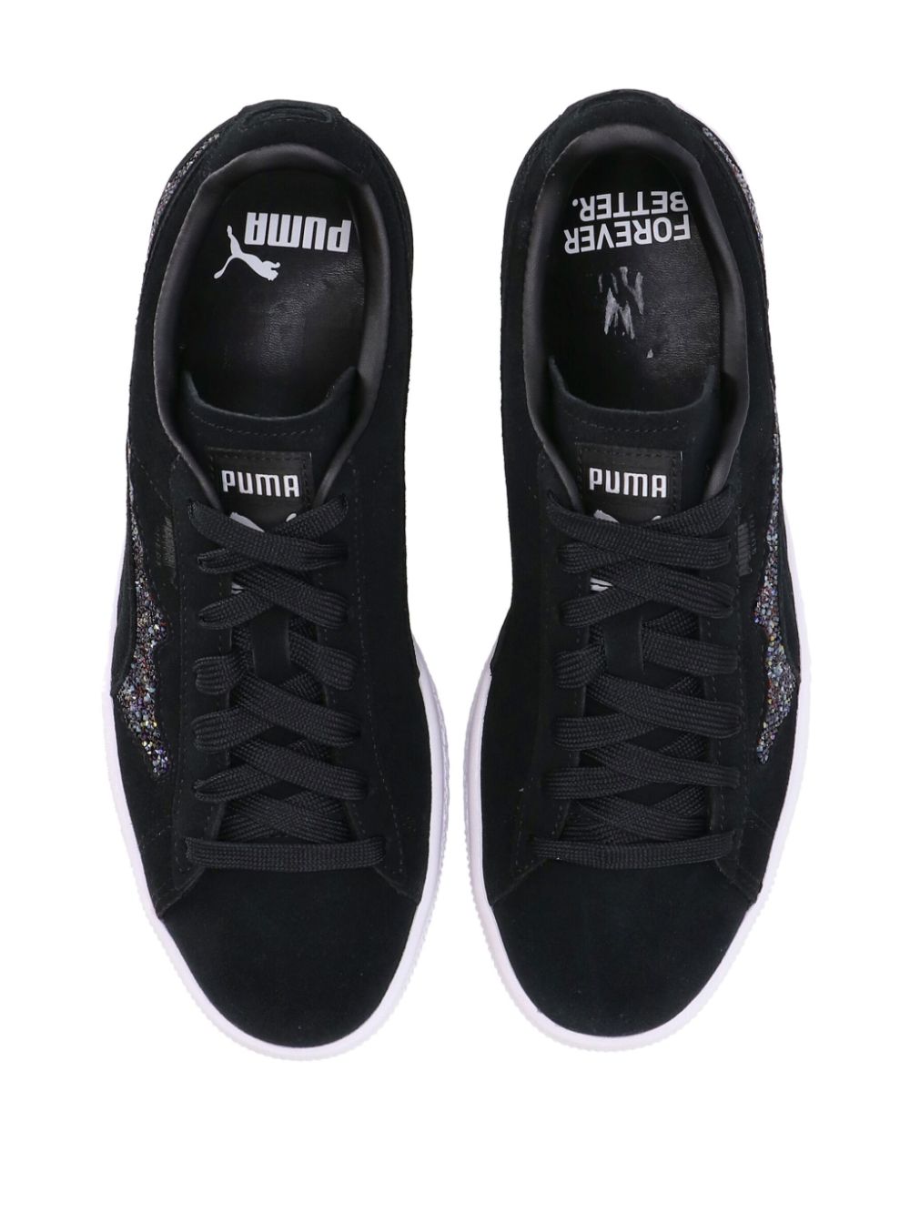 PUMA Swarovski crystal-embellishment suede sneakers Black