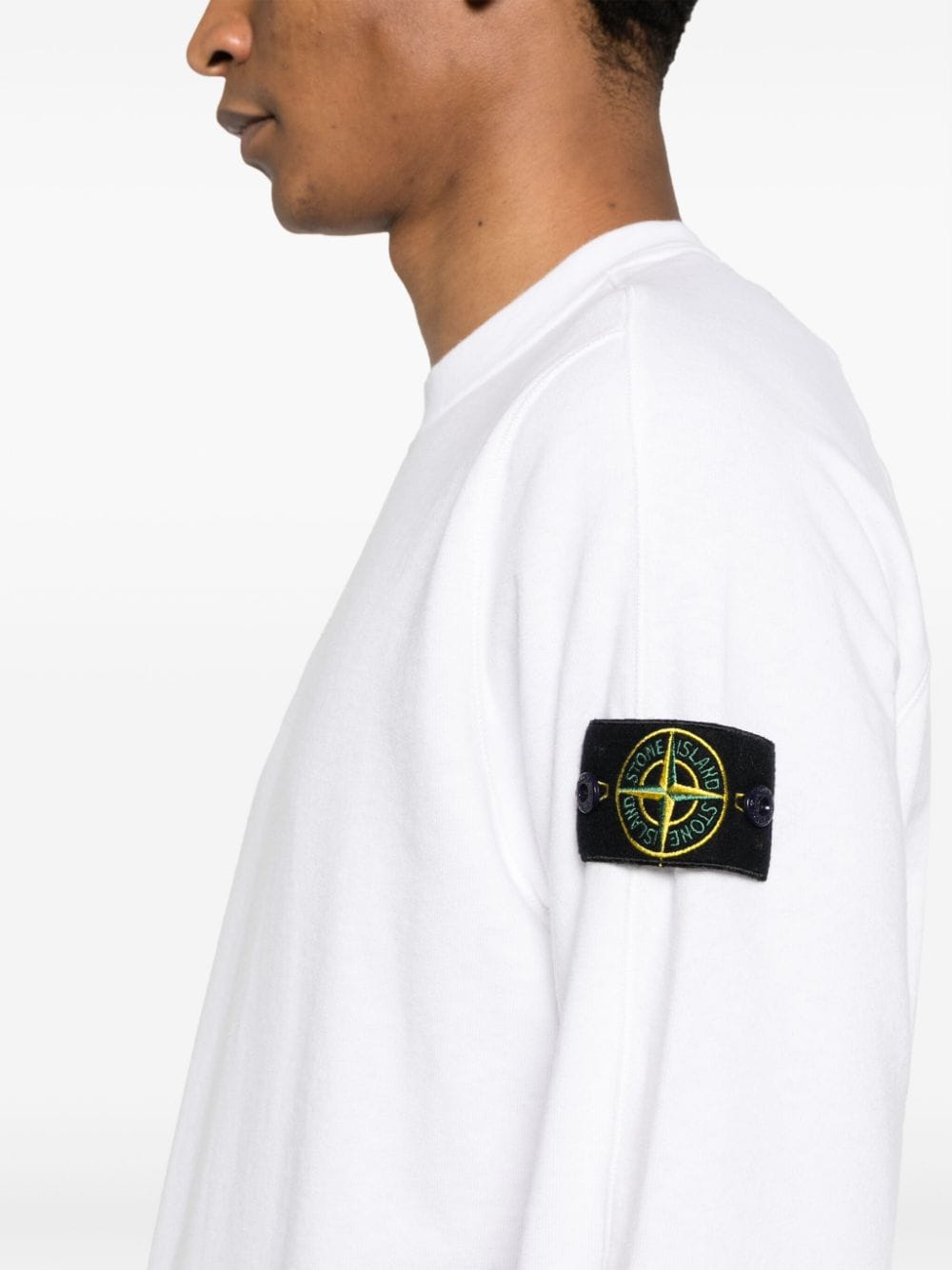 Stone Island Sweater met Compass-logopatch Wit