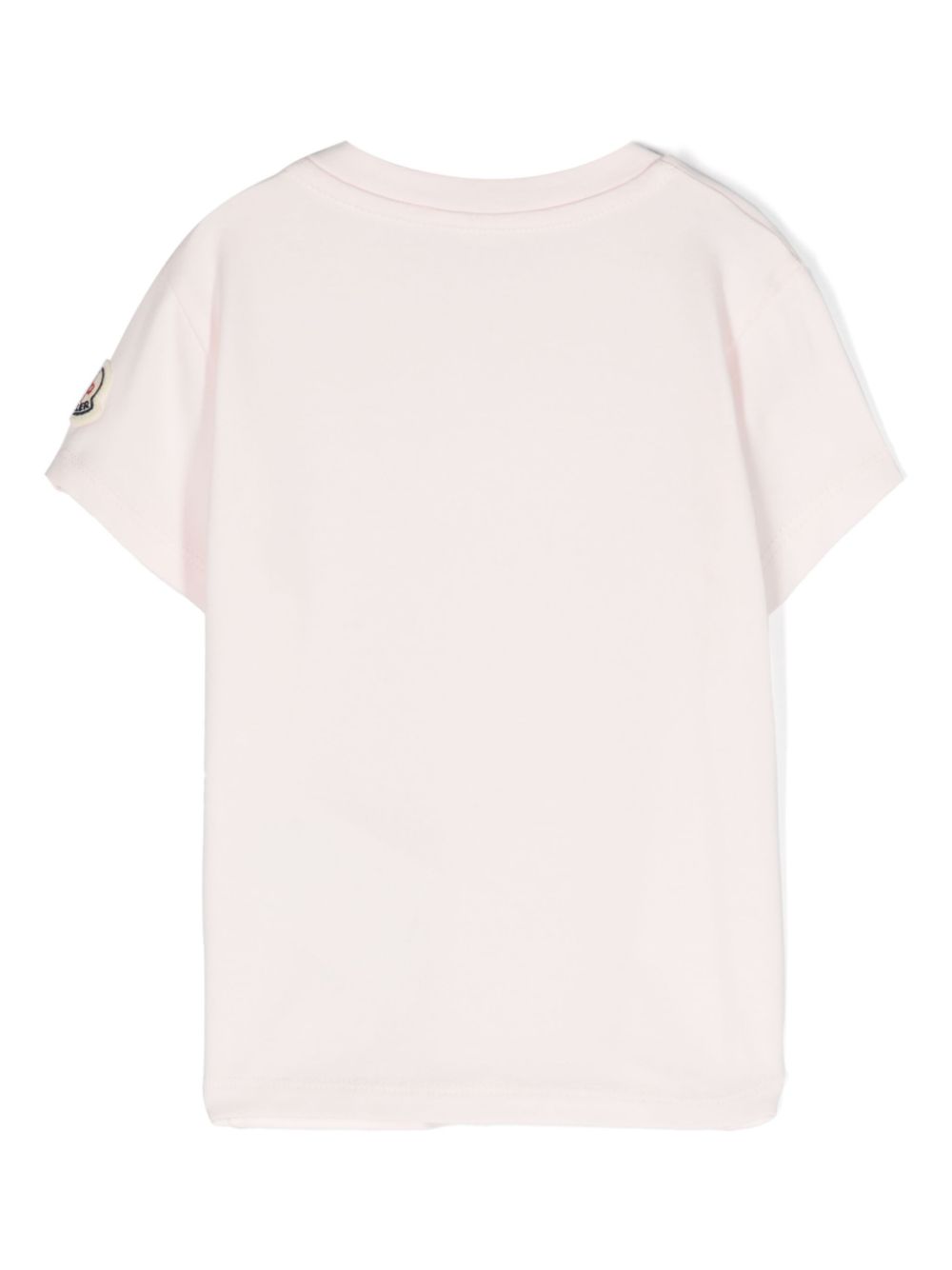 Moncler Enfant embroidered-logo cotton T-shirt - Pink