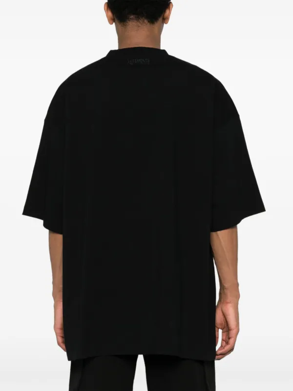VETEMENTS logo-print Cotton T-shirt | Black | FARFETCH