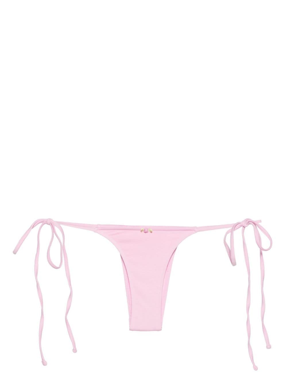 Frankies Bikinis Divine Side-tie Bikini Bottoms In Pink